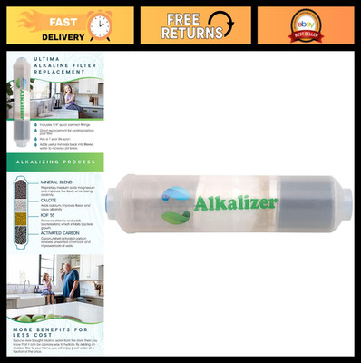 10'' Universal Alkaline Post Filter for RO Under Sink Water System - pH Booster I