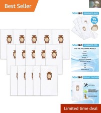 204814 HEPA Vacuum Bags for Kirby Sentria  Avalir - 15 Durable Non-Woven Bags
