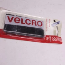 (12-Pk) Hook & Loop Fastener Sticky Back Black 90072