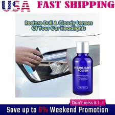 Car Headlight Lens Restoration Fluid Repair Kit Plastic Light Polish Cleaner NEW