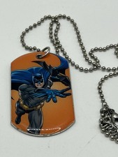 DC Comics Batman Dog Tag Ball ChainLink Necklace Jewelry Collectors Item