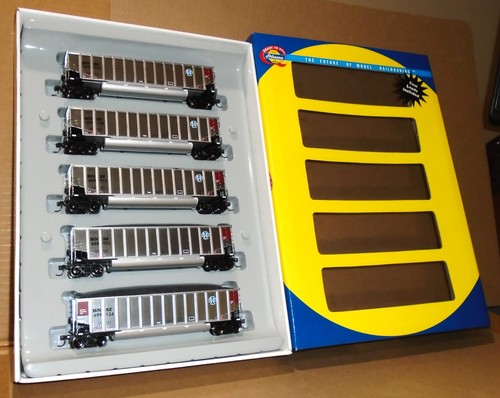 : Trenes Athearn HO... Paquete de 5 "BNSF BethGon Coalporters con carga" en caja #93051 | Zustand: Used