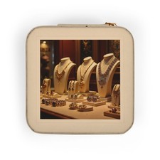 Travel Jewelry Case  Compact Leatherette Organizer, Ring  Earring Storage