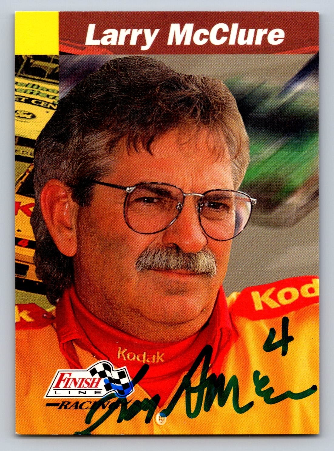 Larry McClure Autograph Signed 1993 Pro Set NASCAR Winston Cup Card #152