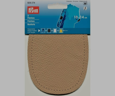 Echt Nappa Leder Patches Flicken 10 x 14 cm beige Prym 929274 Aufnäher