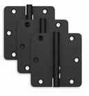 Schlage 3.5 Inch Door Hinge 1/4 Radius Round Corner Matte Black 3 Pack — photo 1