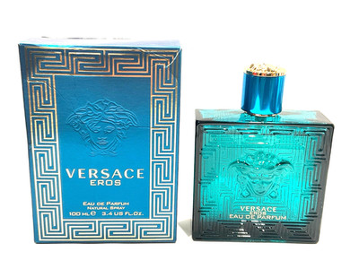 Versace Eros by Versace Eau De Parfum Spray 3.4 oz/ 100 ML for Men open box New