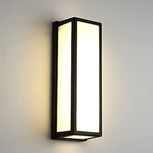 15" Outdoor Wall Lights LED Wall Mounted Wall Sconce 35W 3000K Waterproof Black