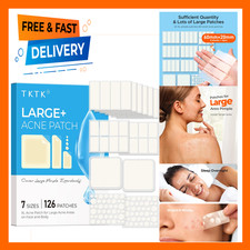 Large Pimple Patches for Face and Body, Zit Breakouts, 7 Sizes, 126 Count