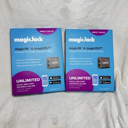 magicJack Portable VoIP Phone Adapter (2X) New