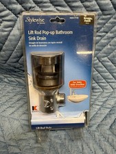 Stylewise by Keeney Lift Rod Pop-up Drain Bronze for Bathroom Sink with Overflow
