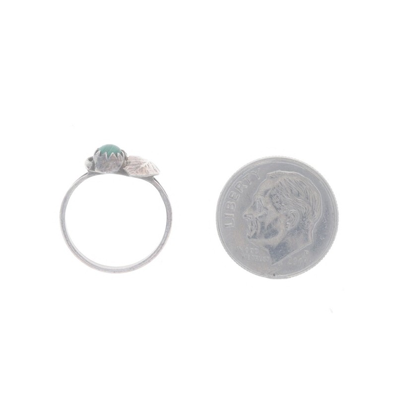 Native American Malachite Solitaire Ring - Sterli… - image 5