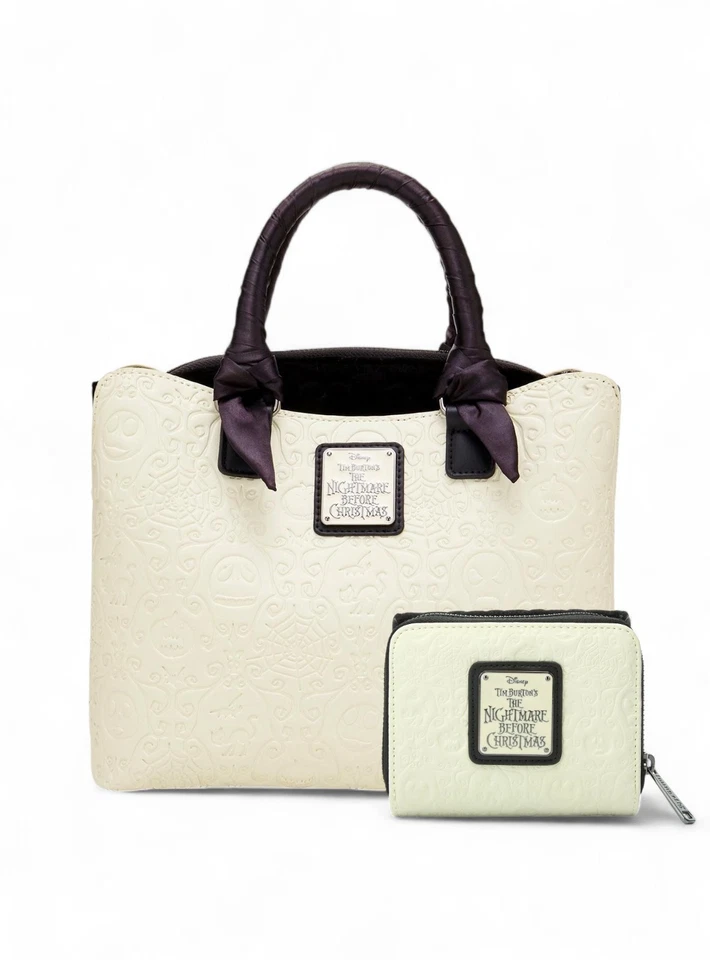 Bolso de Mano y Cartera NBC Acolchado Paisley Loungefly *JUEGO* Edición 10 Aniversario Foto 2 de 4