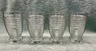 Vintage Anchor Hocking ‘Manhattan’ Pattern Pressed Glass Tumblers - Set of 4