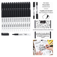Shuttle Art 30Er Set Permanentmarker Schwarz Wasserfest Filzstift
