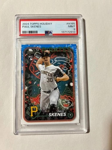 2024 Topps Holiday PAUL SKENES Rookie Card #H165 PSA 9