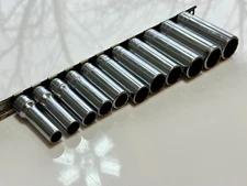 Snap-On Tools USA 212SFMY 11pc Metric 9-19mm Deep 3/8" Drive Socket Set 12 Point