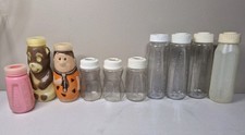 Vintage Gerber, Sears Evenflo Baby Bottles Mixed Set Plastic lot of 10
