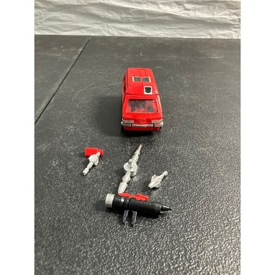 Vintage Transformers G1 Ironhide Action Figure 1984 Takara Red Van with Weapons