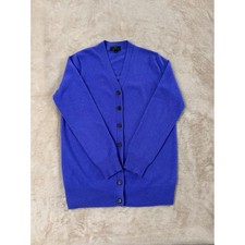 J.CREW Cashmere Wool Blend Cardigan sweater Women size Medium purple 09160 EUC