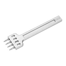 6mm 4 Prong Leather Die-Steel Chisel for Hand Sewing, White