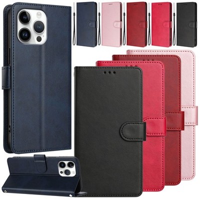 Case For iPhone 17e 16 Pro 15 14 13 12 Magnetic Book Wallet Leather Phone Cover