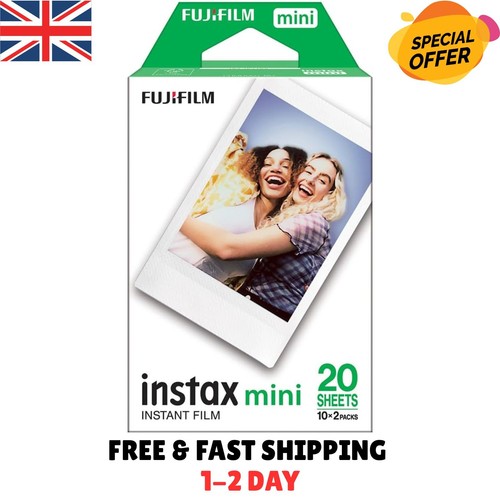Instax mini instant film White Border, 20 shot Pack, suitable for mini camera