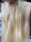 20" BLONDE  Clip-in Remy for Genius Weft Spider Octopus 100% Human Hairpiece