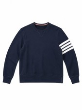 Thom Browne Navy Cotton 4-Bar Sweatshirt