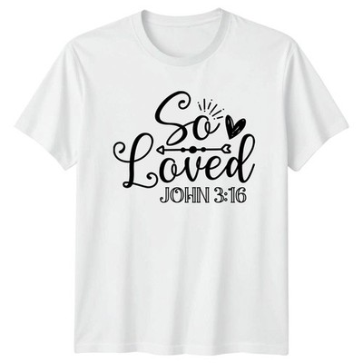 So Loved John 3:16 T-Shirt Bibelvers Christlicher Glaube Geschenk für Sie und Ihn