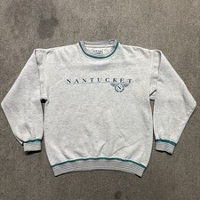 Vintage 90s Nantucket Mass Crewneck Gear Men s S Beach Surf Granola Vacation