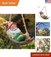 Whimsical Green Gnome Ornament - Perfect for Gardens and Outdoor Spaces