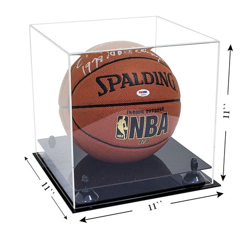 Estuche de exhibición de baloncesto de lujo de acrílico transparente tamaño completo - elevadores negros (A001-BR) - Imagen 2 de 3