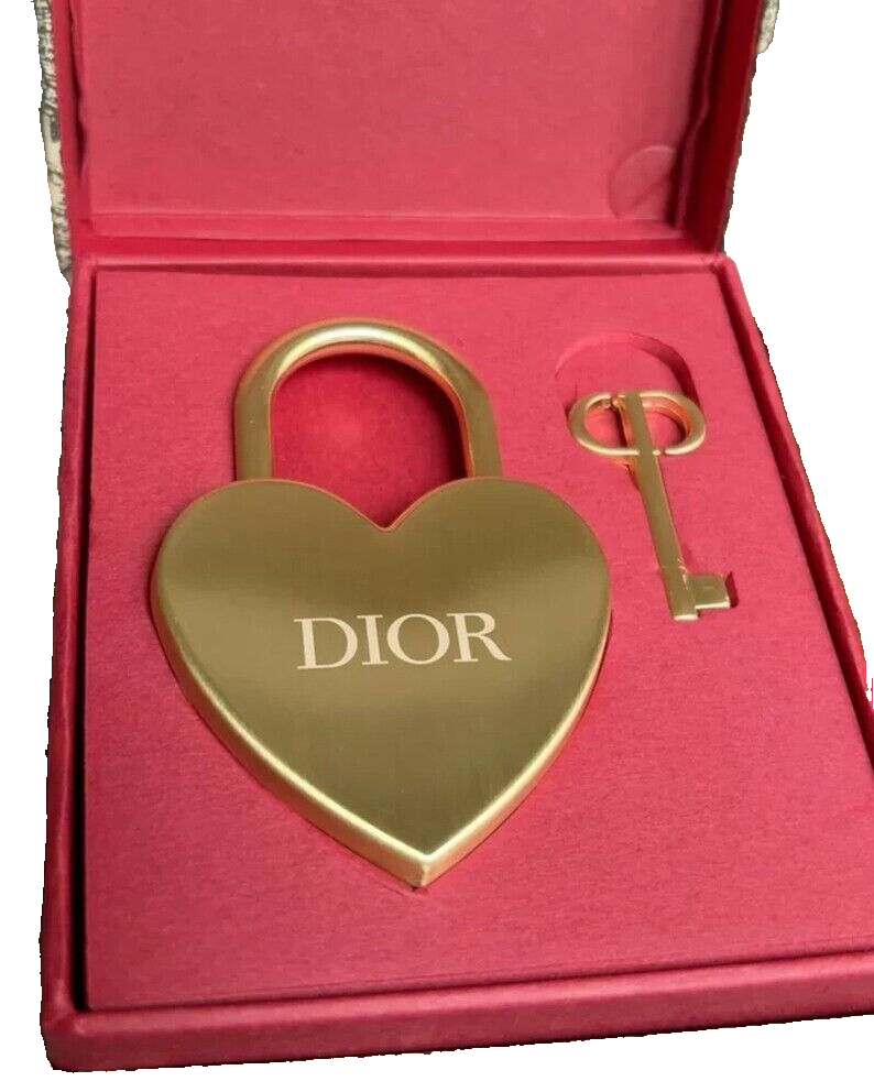 NIB Dior Beauty Heart Padlock Cadena Lock & Key Valentine Limited - New Sealed