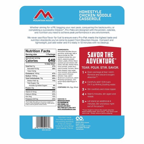 Mountain House Pro-Pak | High Protein Freeze Dried Backpacking & Camping Food - Picture 23 of 36