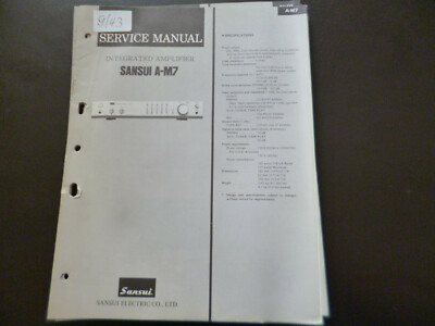 Original Service Manual Schaltplan Sansui A-M7