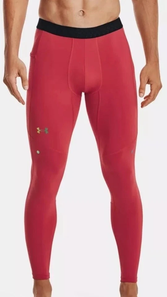 Leggings de compresión Under Armour Heatgear para hombre SmartForm Rush rojos talla M nuevos con etiquetas Foto 3 de 4