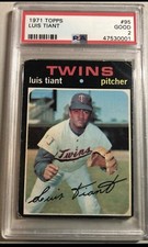 .1971 TOPPS #95 LUIS TIANT - PSA 4- TWINS.