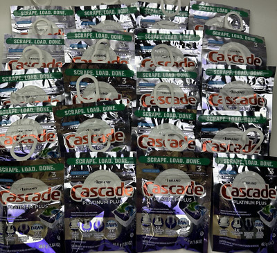 (20) CASCADE Platinum Plus Actionpacs Fresh Scent 3 packs 60 Total Pods