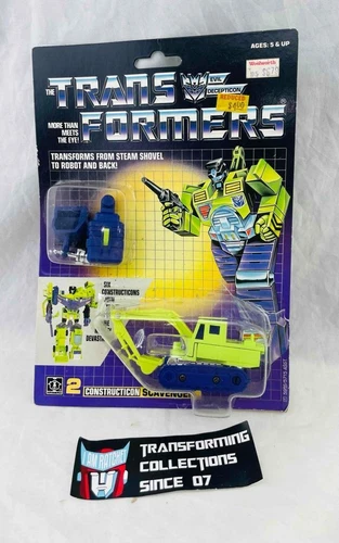 Transformers Original G1 1985 Constructicon Scavenger Complete w/ Card & Bubble