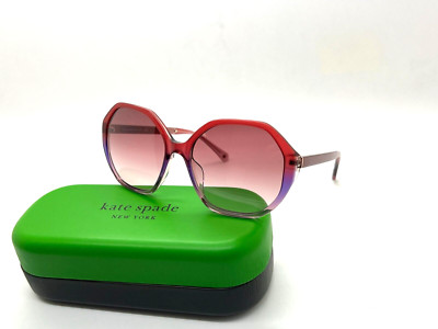 NEW KATE SPADE WAVERLY/G/S C9A RED / PURPLE Sunglasses 57-17  display picture 1