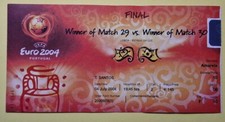 TICKET UEFA Euro 2004 FINAL Portugal Greece