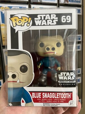 Funko Pop! Star Wars #69 Blue Snaggletooth Smugglers Bounty Exclusive + Protector