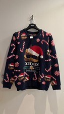 ALE-HOP Christmas Jumper – Navy Blue, Size L