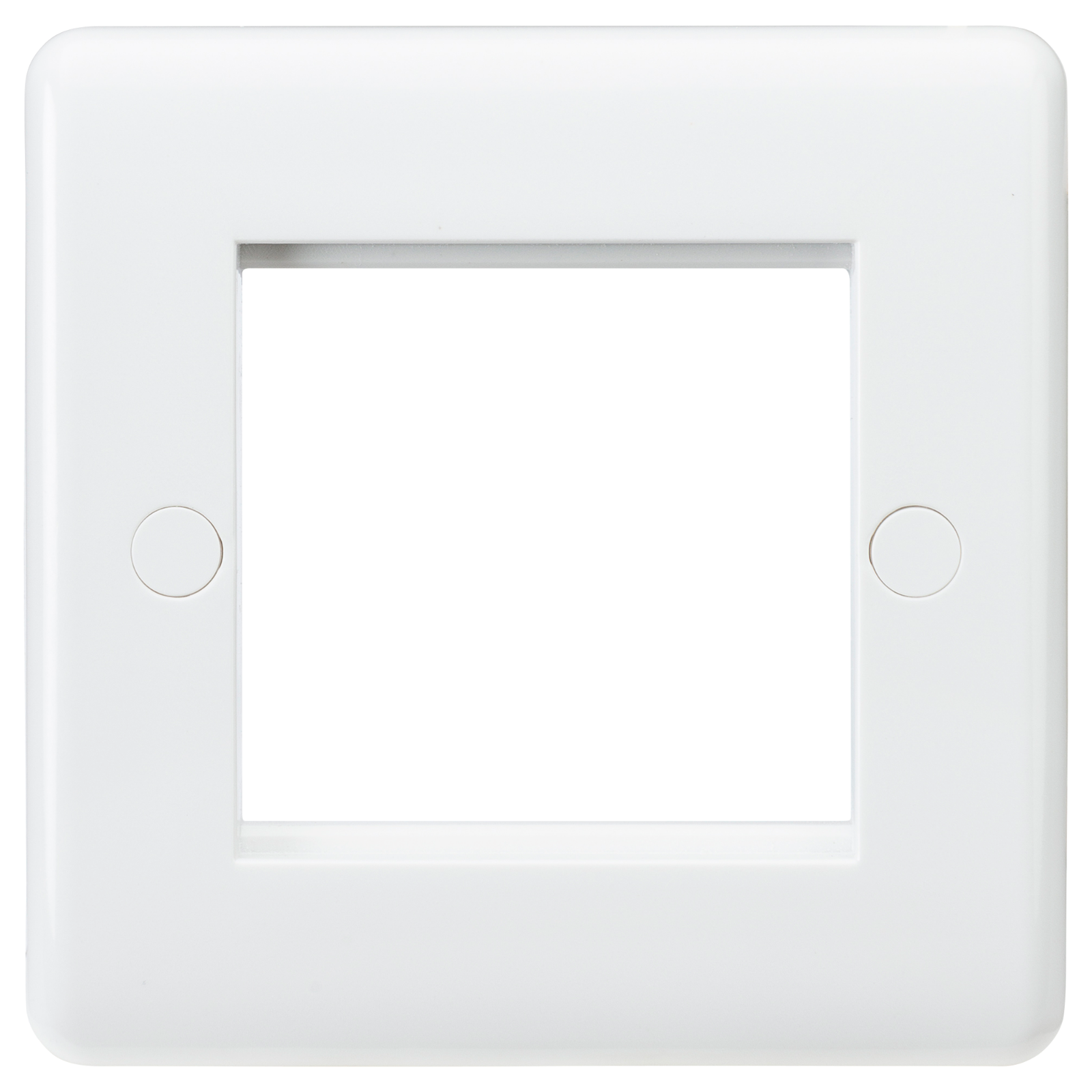 White Curved Edge Wiring Accessories 2G Modular Faceplate