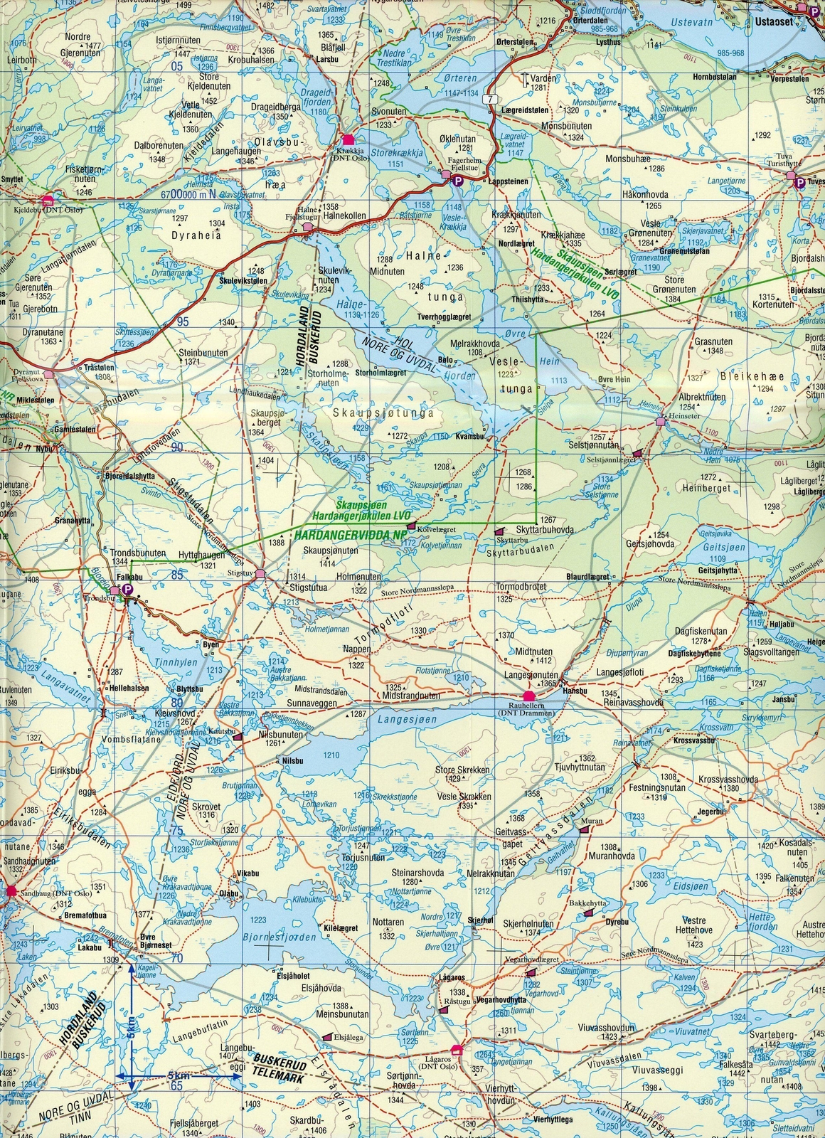 Thumbnail - Hardangervidda 1 : 150 000 Frank Brandl (land-)karte Deutsch 2013