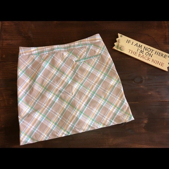 Callaway plaid golf tennis fitness pickleball skort 10 pocket hiking casual e - Image 2 of 4