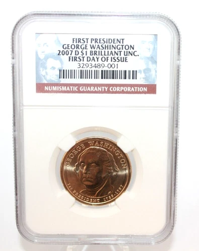 2007-D NGC George Washington $1 NGC Brilliant Unc.  (033WEJ)