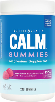 Calm, Magnesium Citrate Supplement, Stress Relief Gummies, Supports a Healthy...
