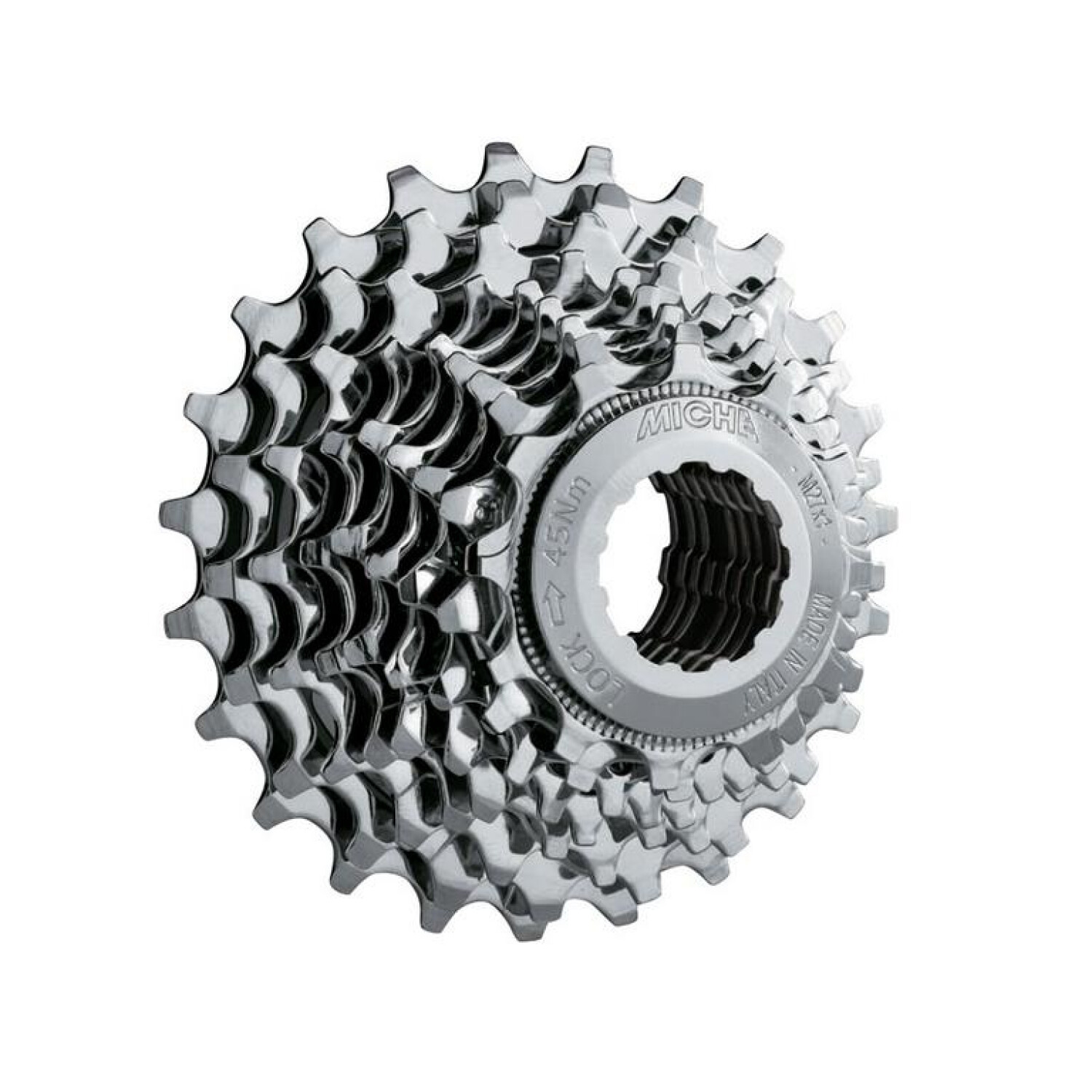 Cassette Miche 9v adaptable Campagnolo avec pignons en acier traité pour passage fluide